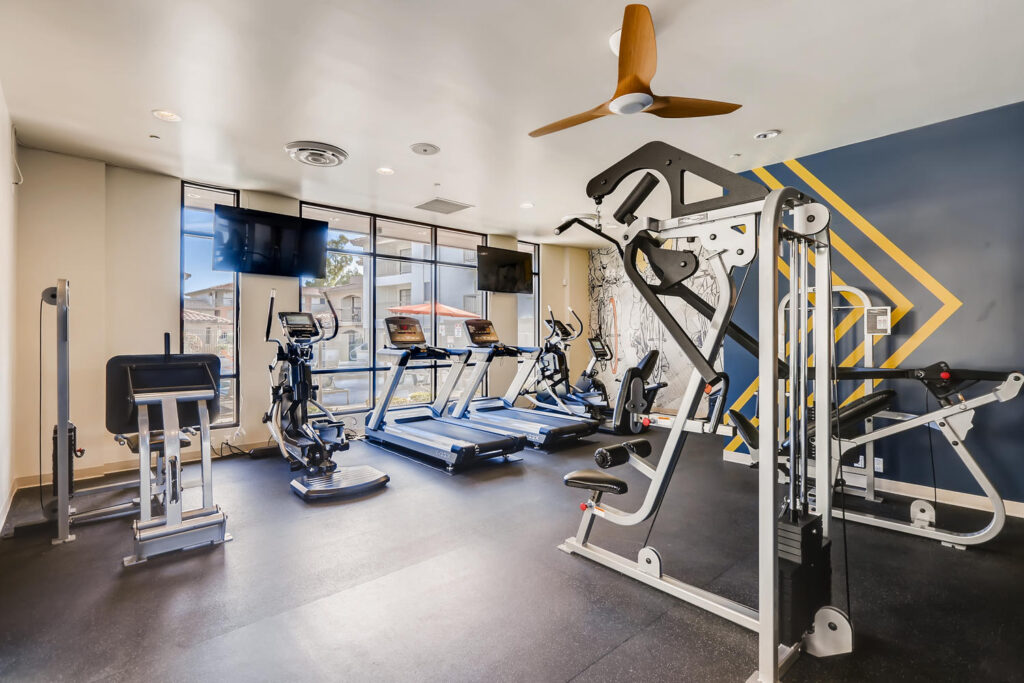 Fitness Center with strength and cardio machines